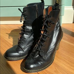 Doc Martens heeled leather boots